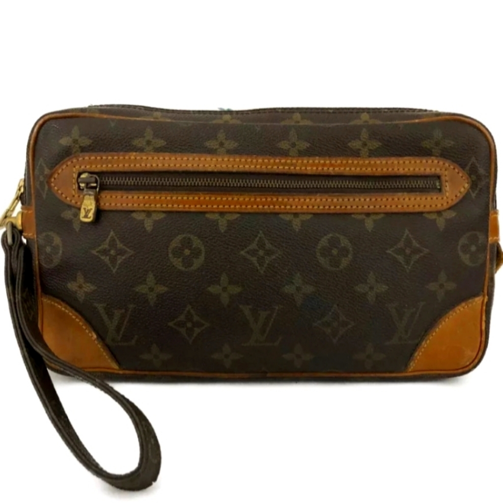 Louis Vuitton Monogram Marly Dragonne Gm Clutch Hand Bag